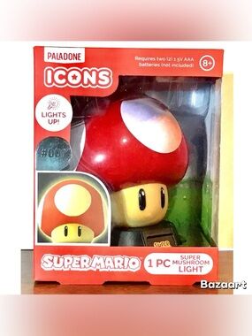Super Mario Super Mushroom Light #001 Nintendo Night Light Paladone Icons